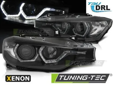 Faruri XENON LED ANGEL EYES DRL BLACK BMW F30/F31  - LPBMM0