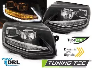 HEADLIGHTS TUBE LIGHT DRL BLACK SEQ fits VW T6 15-19 - LPVWS8