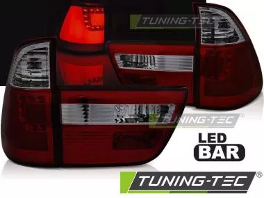 LED BAR TAIL LIGHTS RED SMOKE fits BMW X5 E53 09.99-10.03 - LDBMI7