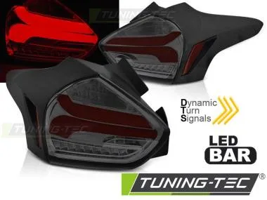 Stopuri LED SMOKE RED Tuning-Tec pentru FORD FOCUS 3 15-18 HATCHBACK - LDFO70
