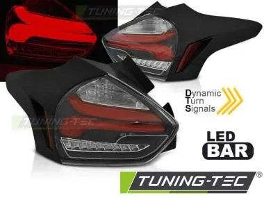 Stopuri LED BLACK RED Tuning-Tec pentru FORD FOCUS 3 15-18 HATCHBACK - LDFO69