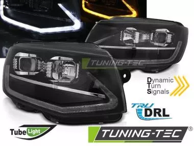 Faruri TUBE LIGHT BLACK DRL SEQ Tuning-Tec pentru VW T6 15-19 - LPVWT4