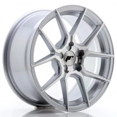 JR Wheels JR30 17x8 ET20-40 5H BLANK Silver Machined Face - JR3017805X2074SM