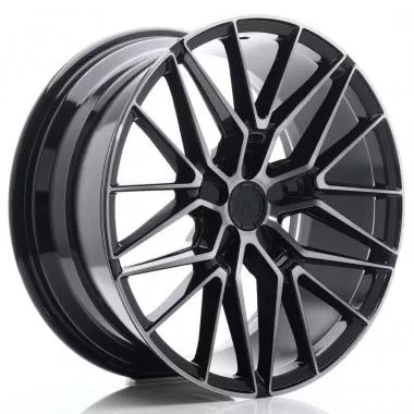 JR Wheels JR38 19x8,  5 ET35-45 5H BLANK Black Brushed w/Tinted Face JR3819855X3572GBBF