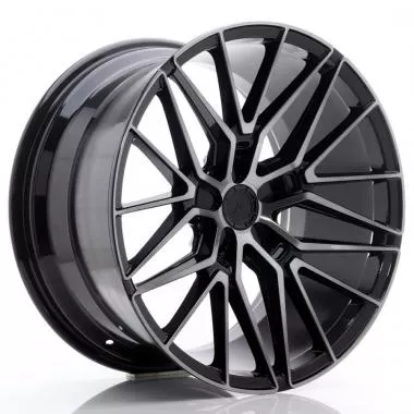 JR Wheels JR38 20x10,  5 ET20-45 5H BLANK Black Brushed w/Tinted Face - JR38201055X2072GBBF