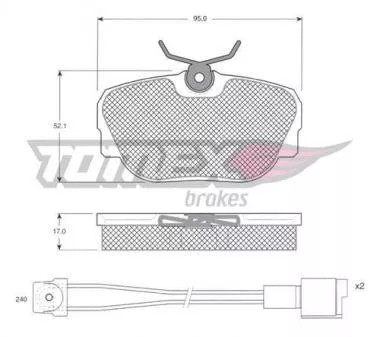 Set placute frana fata BMW E30 Tomex 12-201