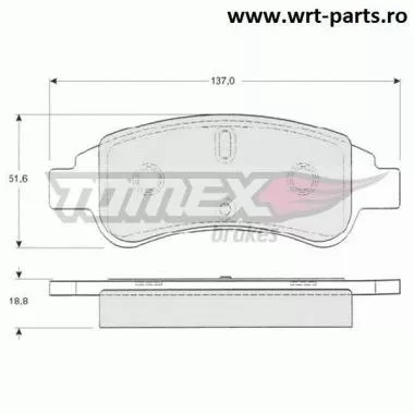 Set placute frana fata Citroen Berlingo/XSARA; Pegeot 206 Tomex - 13-27