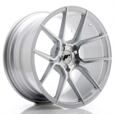 JR Wheels JR30 18x9,  5 ET20-40 5H BLANK Silver Machined Face - JR3018955X2074SM