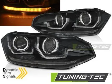 Faruri LED BLACK Tuning-Tec pentru VW POLO VI 2G 2017-  - LPVWT0