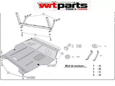 Scut motor metalic pentru Audi A3,  Toledo,  Octavia,  Bora,  Golf 30.146