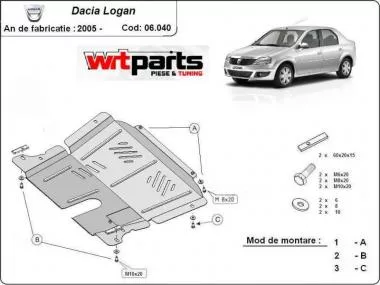 Scut motor metalic pentru Dacia Logan I,  MCV si Sandero - 06.040