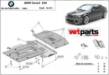 BMW 3 Series E46 metallic engine shield 03.013