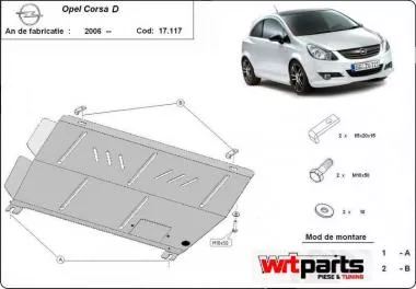 Scut motor metalic pentru Opel Corsa D - 17.117