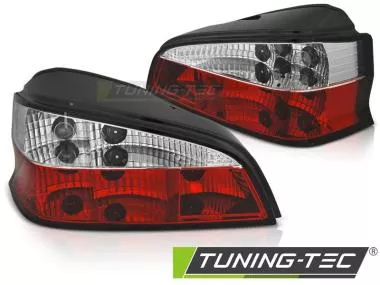 PEUGEOT 106 96-03 RED WHITE TAIL LIGHTS - LTPE17