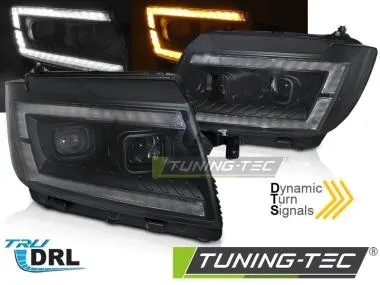 Faruri TUBE LIGHT BLACK LED DRL pentru VW CRAFTER II 2017- - LPVWU1