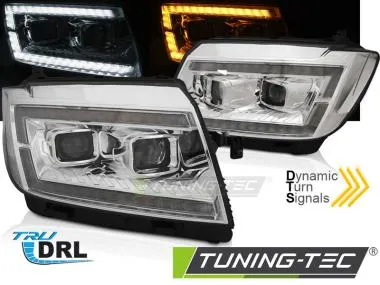Faruri TUBE LIGHT DRL CHROME pentru VW CRAFTER II 2017- - LPVWU0