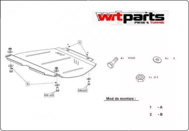 Scut metalic pentru cutie de viteza Passat,  Superb,  Exeo 00.004