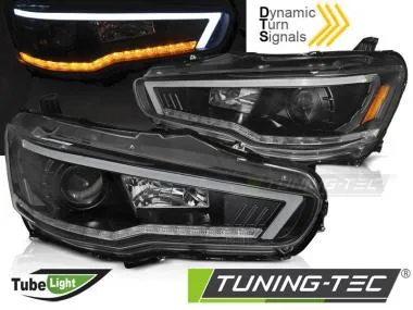 Faruri TUBE LIGHT BLACK pentru MITSUBISHI LANCER 8 08-16  - LPMI21