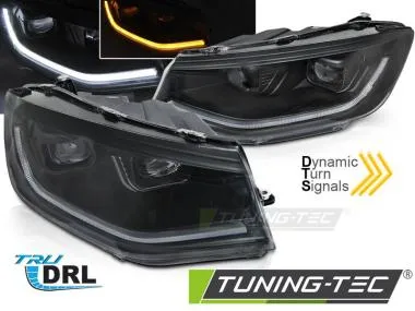 Faruri TUBE LIGHT BLACK DRL pentru VW CADDY 20- - LPVWV1