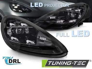 Faruri DRL BLACK LED pentru PORSCHE CAYENNE 10-15 - LPPO13