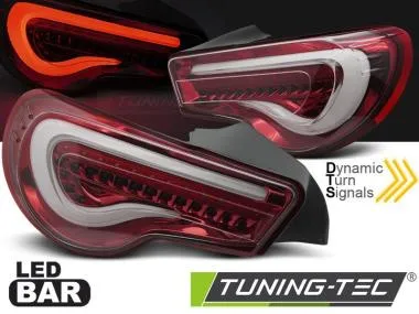 Stopuri LED BAR RED WHITE SEQ pentru TOYOTA GT86 12-21 - LDTO36