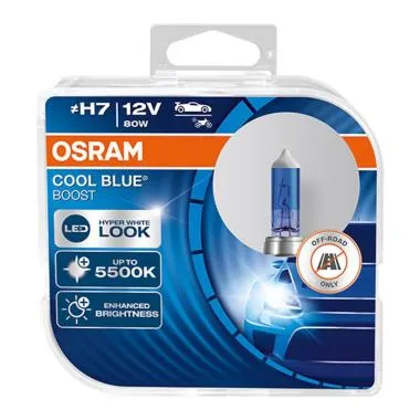 Bec cu halogen Osram H7 12V 80W PX26d Cool Blue Boost 5500K /2buc MODEL NOU - O-62210CBB-DUO
