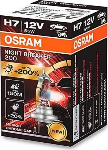 Bec cu halogen Osram H7 12V 55W PX26d NIGHT BREAKER 200 /1 buc - O-64210NB200