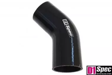 Silicone elbow D1Spec Black 45deg 67mm - DS-DS-153
