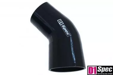 Reduction silicone elbow D1Spec Black 45deg 70-76mm - DS-DS-117