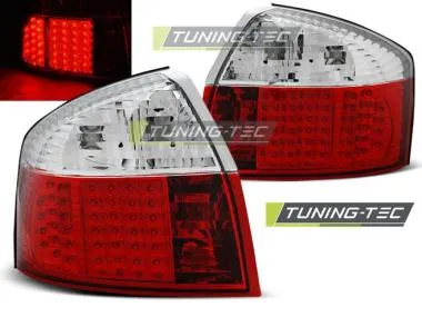 Stopuri rosu-alb cu led pentru Audi A4 10.2000-10.2004 Tuning-Tec - LDAU79