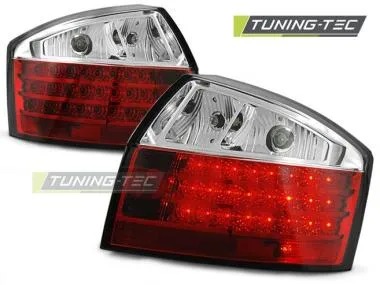 Stopuri rosu-alb cu led pentru Audi A4 10.2000-10.2004 Tuning-Tec - LDAU27