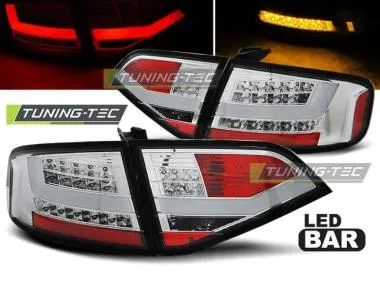 Stopuri cu Led cromate pentru Audi A4 2008-2011. Tuning-Tec - LDAU96