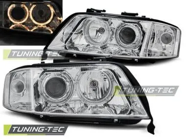 Faruri Angel Eyes pentru Audi A6 06.2001-05.2004 Tuning-Tec - LPAU81