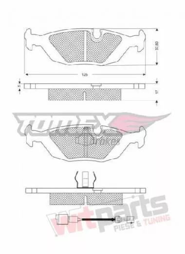 Set placute frana pentru BMW E30,  E28 Tomex - 11-301