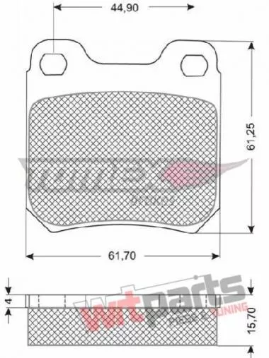 Set placute frana pentru Opel Omega B,  Vectra B Tomex 11-60