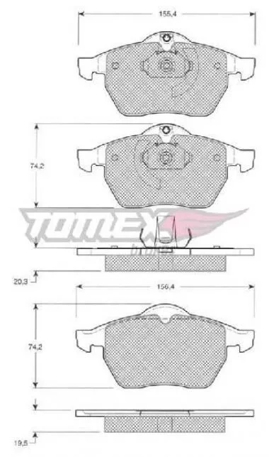 Set placute frana pentru Opel Calibra A,  Vectra B,   Tomex - 12-25