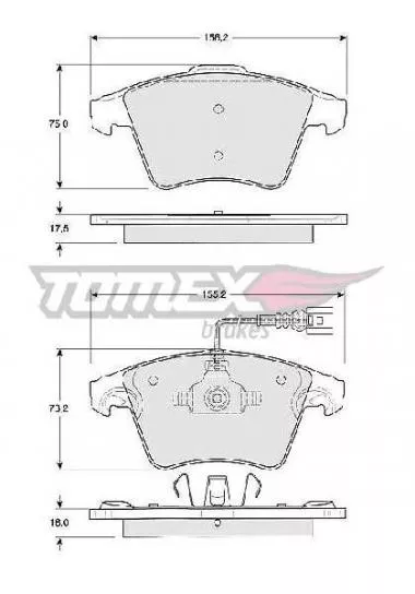 Set placute frana pentru Volkswagen Transporter V Tomex 13-931