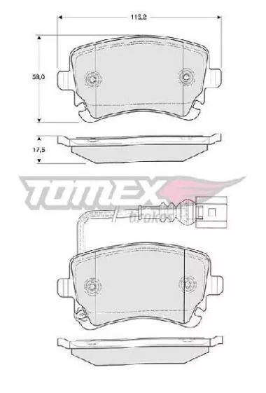 Set placute frana pentru Volkswagen Transporter V Tomex - 13-96