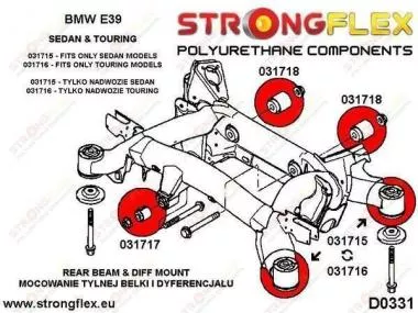 Bucsa poliuretan sport axa spate pentru BMW E39 Touring  STRONGFLEX - 031716A