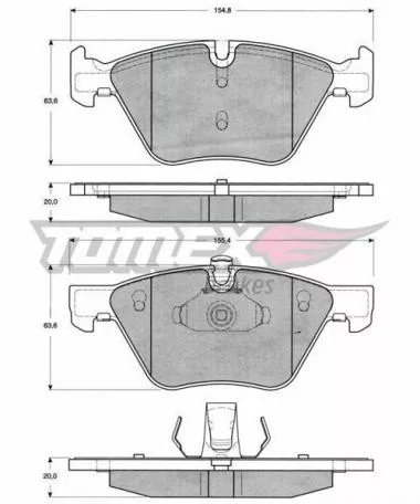 Set placute frana pentru BMW E88,  E90,  E92,  E60,  E61,  E91 Tomex 15-09