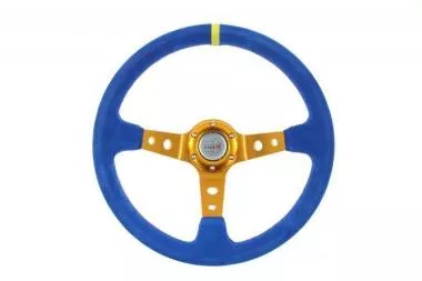 Steering wheel Pro 350mm offset:80mm Suede Blue - PP-KR-007