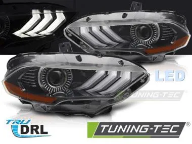 Faruri LED BLACK DRL pentru FORD MUSTANG 18-21 - LPFO95