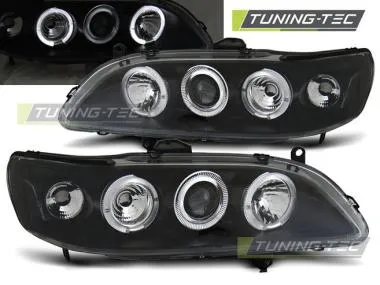 Faruri cu Angel Eyes Negru pentru Honda Accord 98-02 Tuning-Tec - LPHO22