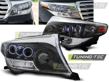Faruri cu Proiectot Negri Chrome pentru Toyota Land Cruiser Tuning-Tec - LPTO23