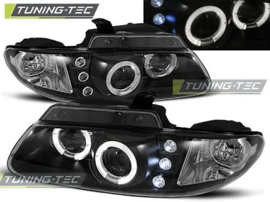 Faruri cu Angel Eyes Negru pentru Chrysler Voyager 96-02.1 Tuning-Tec - LPCH08