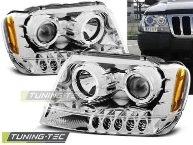Faruri Angel Eyes pentru Jeep Grand Cherokee 99-05 Tuning-Tec - LPCH01