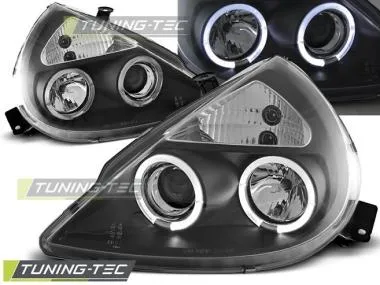 Faruri cu Angel Eyes Negru pentru Ford Ka 11.96-08 Tuning-Tec - LPFO12