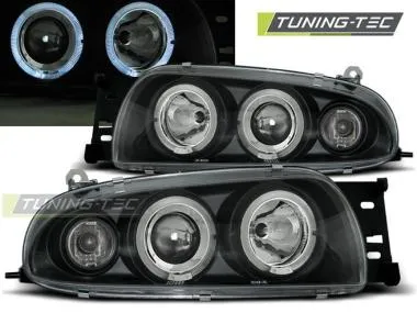 Faruri Angel Eyes pentru Ford Fiesta MK4 10.95-08.99 negru  Tuning-Tec - LPFO15