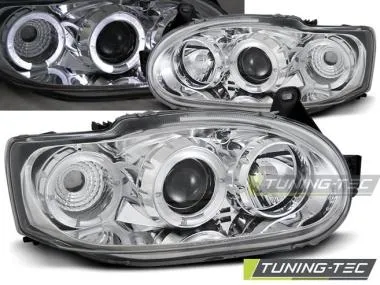 Faruri Angel Eyes Chrome pentru Ford Escort MK7 02.95-00 Tuning-Tec - LPFO05
