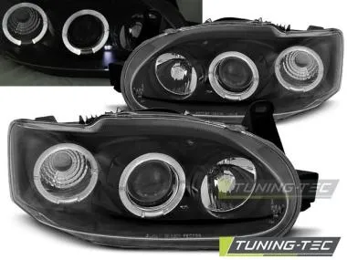 Faruri Angel Eyes Negru pentru Ford Escort MK7 02.95-00 Tuning-Tec - LPFO06